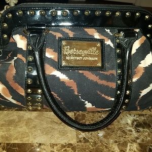 Betsy Johnson tiger studded purse